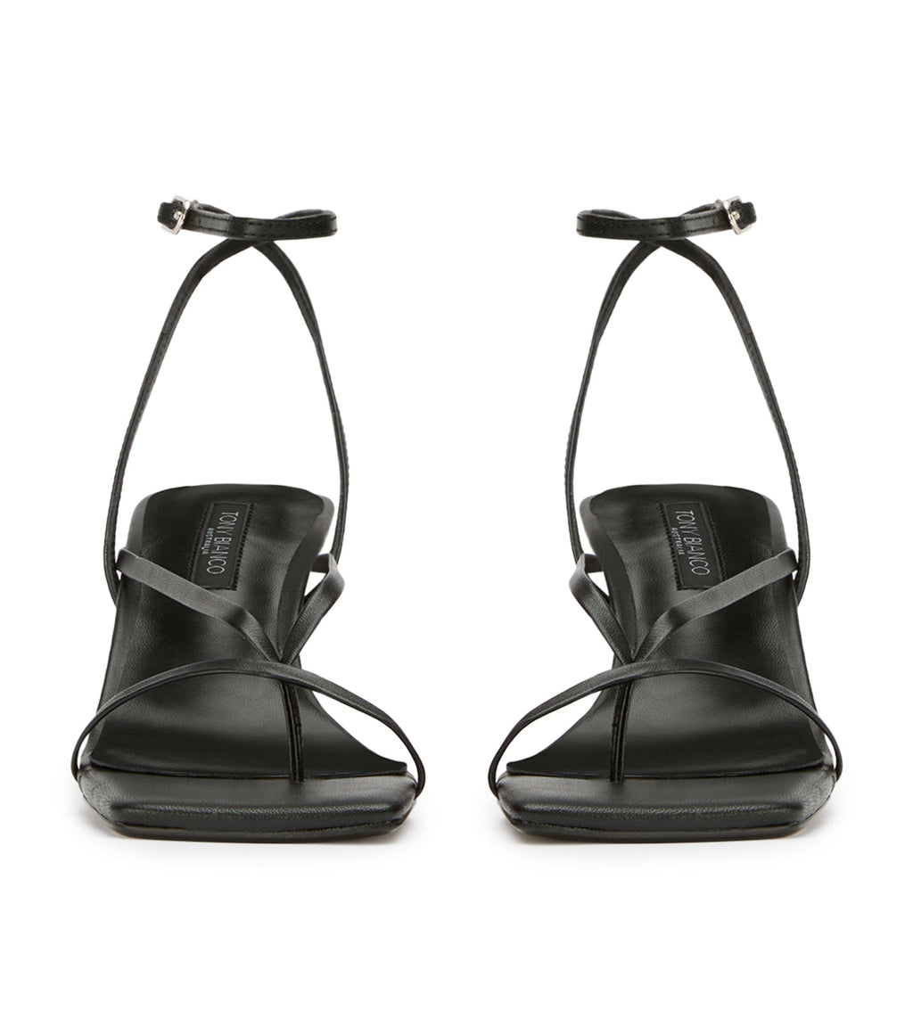 Avi Black Nappa Heels