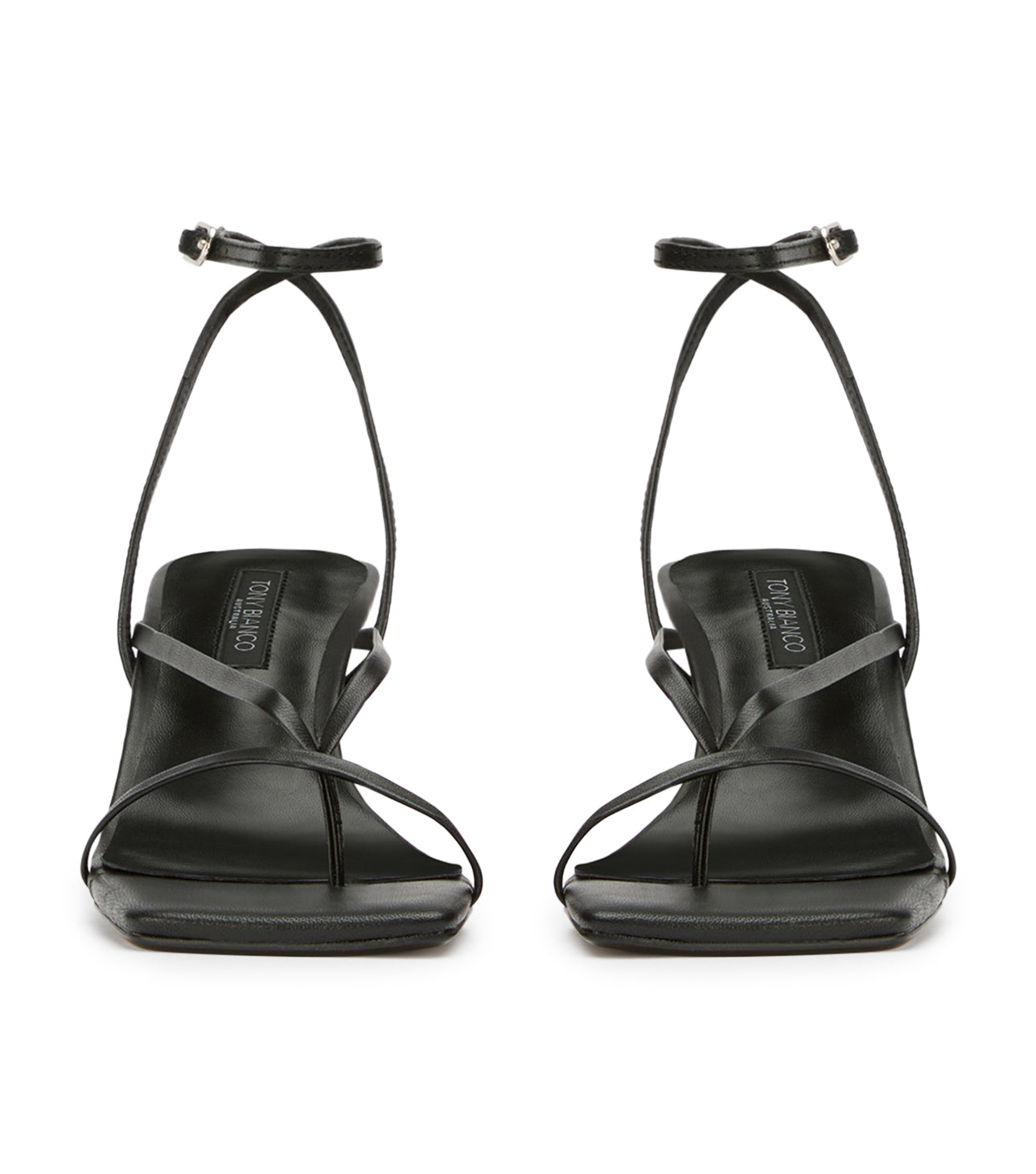 Avi Black Nappa Heels