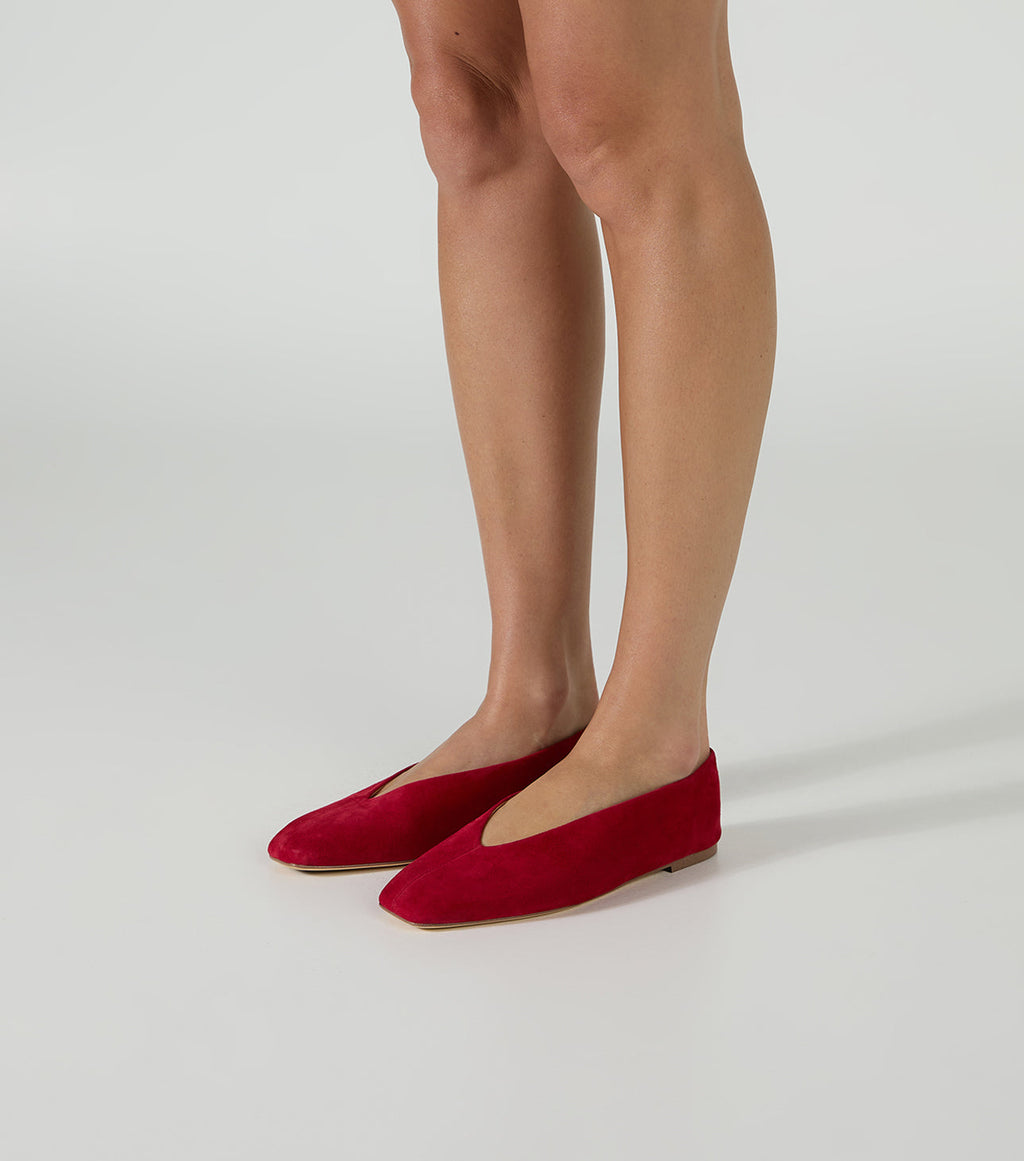 Brash Scarlet Suede