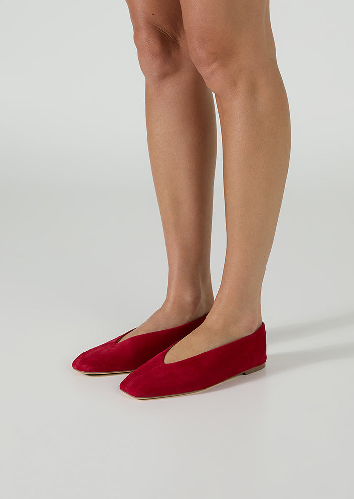 Brash Scarlet Suede