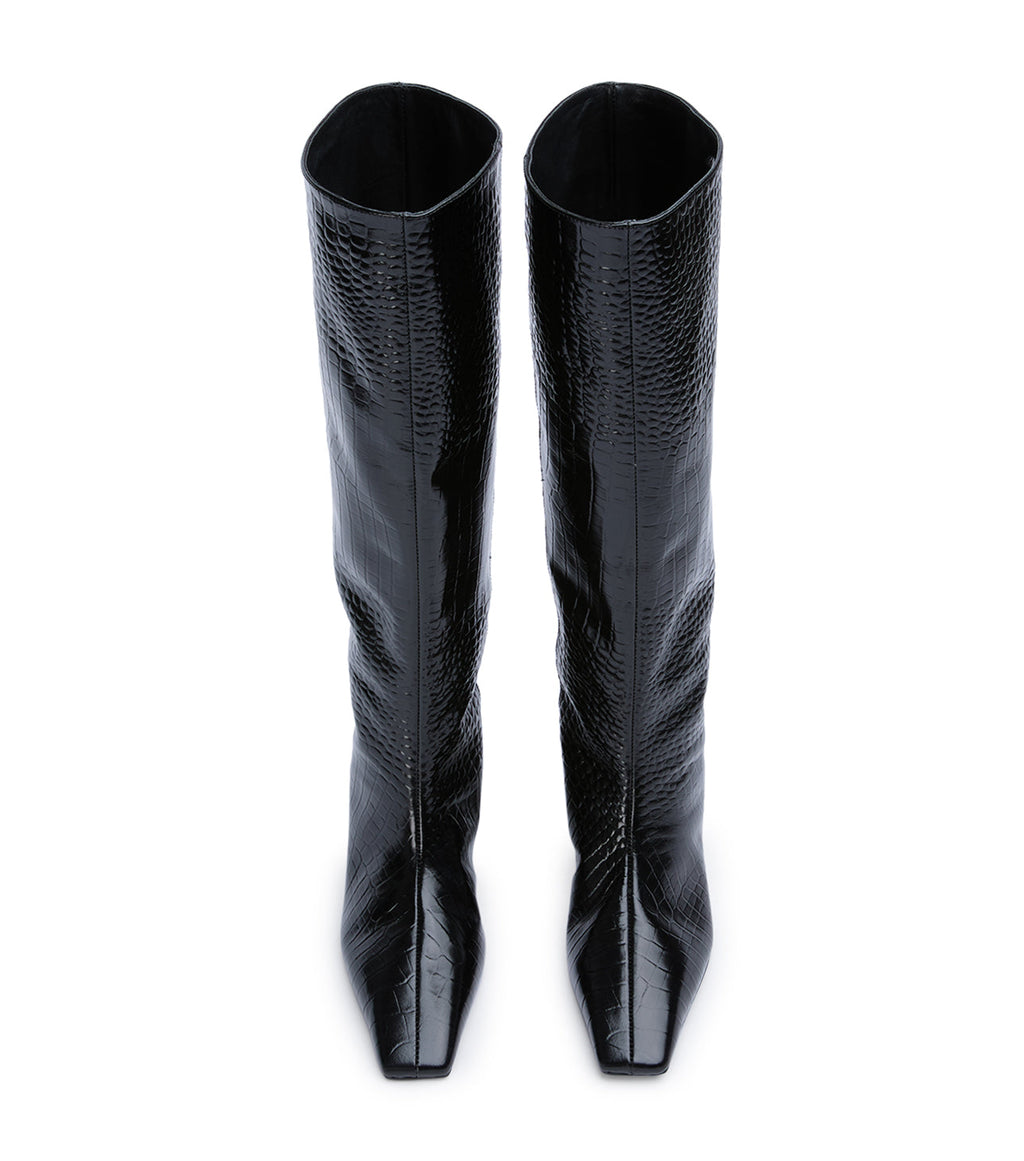 Evysa Black Croc