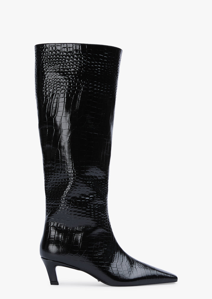 Evysa Black Croc