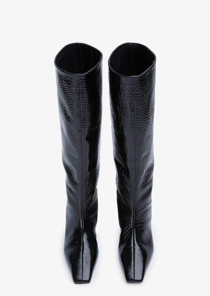 Evysa Black Croc