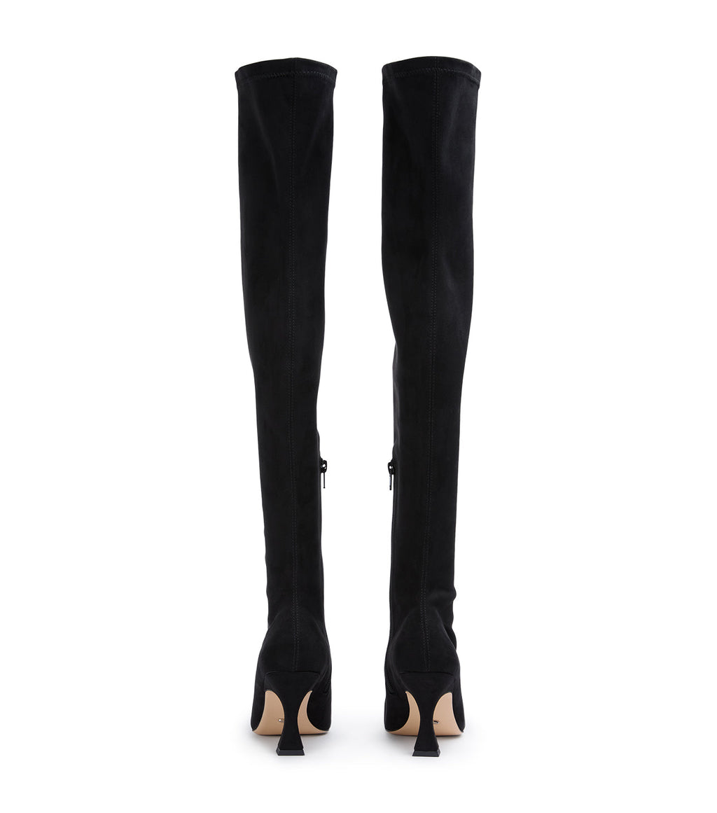 Fancy Black Stretch Suede