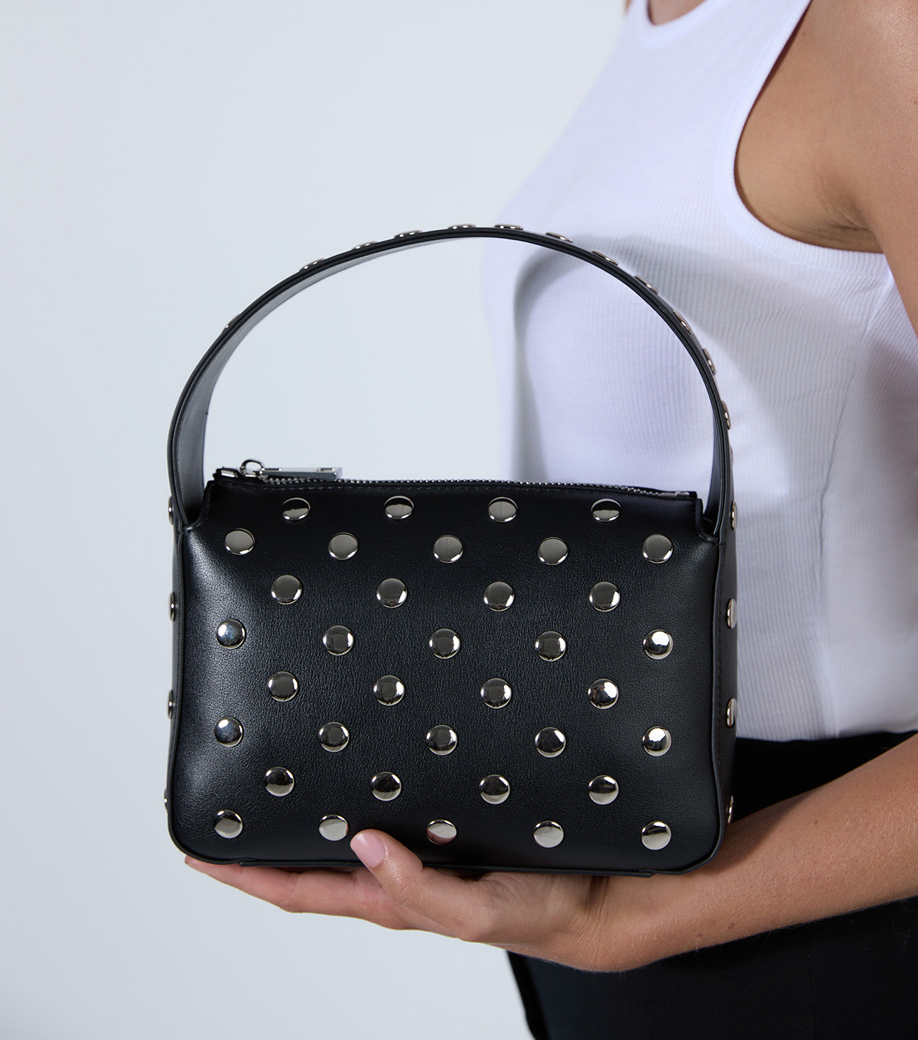 Natty Black Nappa/Studs