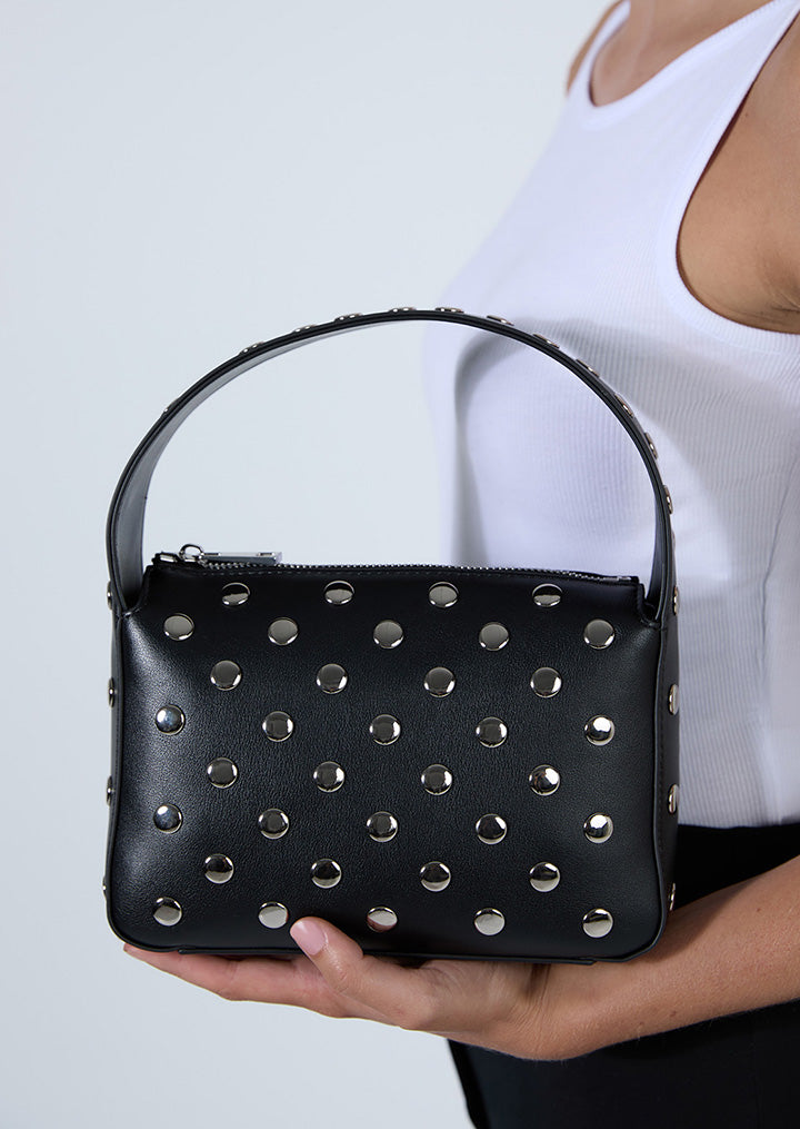 Natty Black Nappa/Studs
