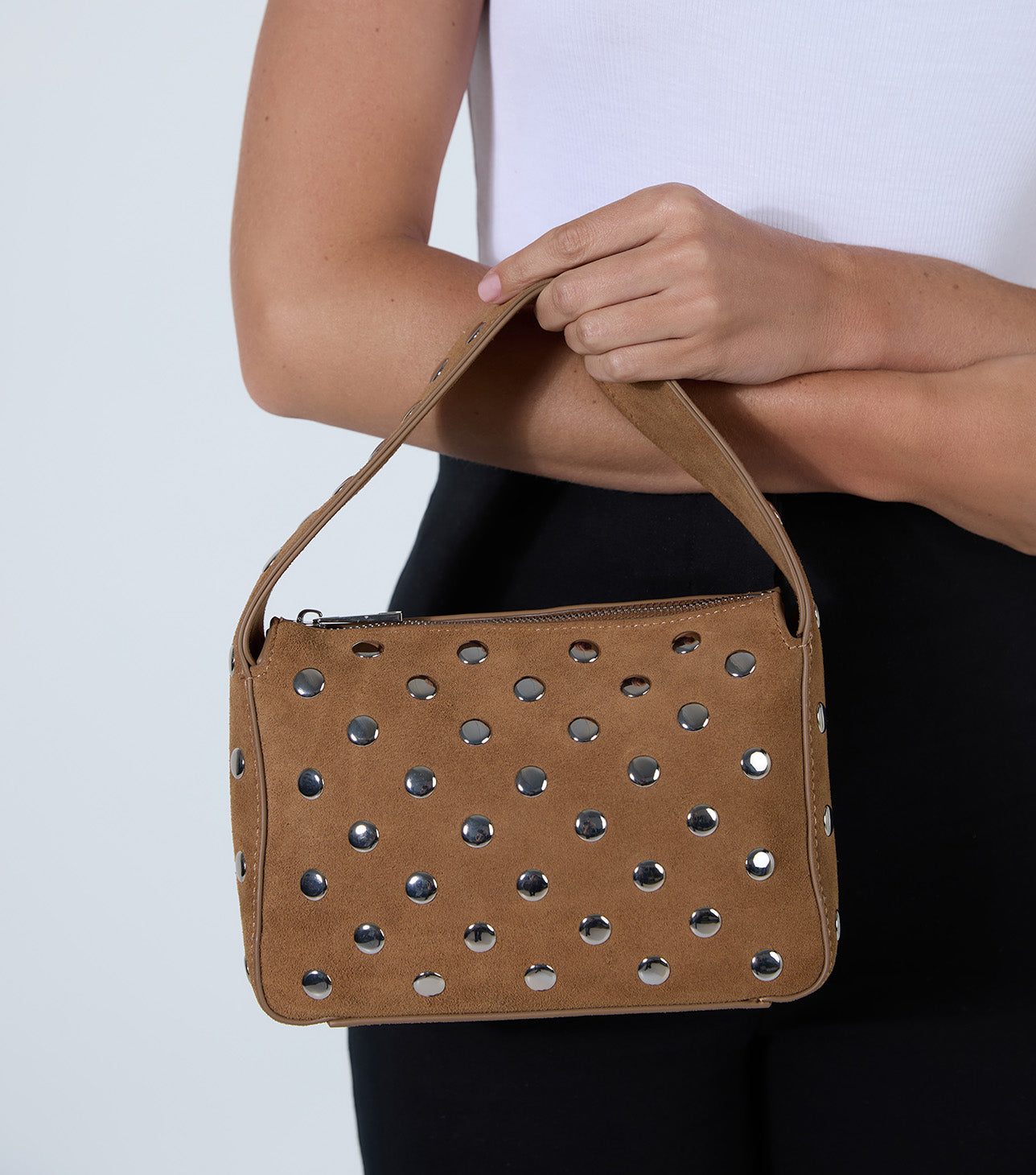 Natty Taupe Suede/Studs